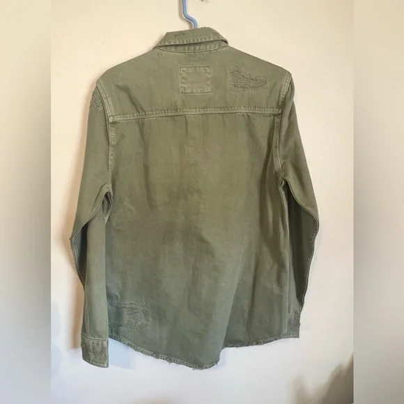 NEW W/O TAG | Men’s Zara Green Denim Jacket - Picture 3 of 6